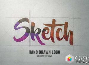 AE模板-手绘素描Logo标志展示 Sketch Logo
