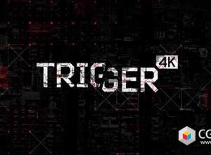 AE模板-点线高科技HUD信息图表界面动画犯罪科幻片头元素包