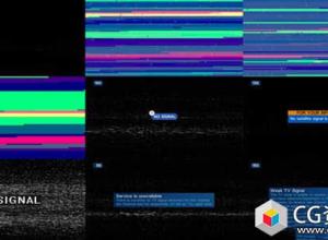 AE模板-终极坏电视信号包数字信号损坏毛刺失真画面效果ultimate-bad-tv-signal-pack