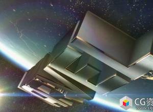 AE模板-E3D三维金属文字环绕地球logo动画片头 Earth Worldwide Elegant 3D Logo