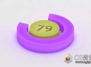 C4D教程-创建动态美丽的图表动画饼图柱状图 免费下载