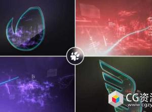 AE模板-数字涡流标志科技感穿梭Logo动画 Digital Vortex Logo