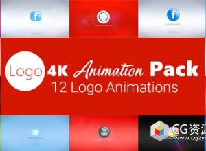 AE模板-4K Logo动画包企业标志弹跳片头Logo 4K Animation