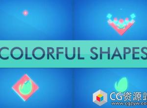 AE模板-优雅公司扁平化标志介绍方块拼贴Logo动画 Game Box Logo