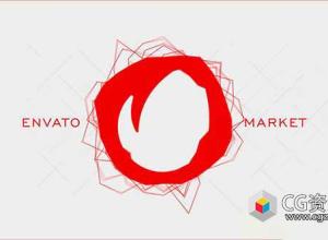 AE模板-抽象混乱线条波动Logo动画 Logo