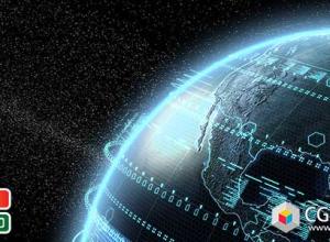 AE模板-科幻数字地球地球仪动画 Digital Earth Globe