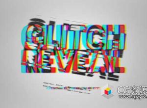 AE模板-数据数字信号损坏失真文字标题logo动画glitch-reveal 免费下载