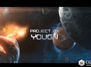 AE模板-E3D星球大战宇宙穿梭电影文字标题4K片头开场