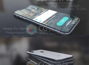 AE模板-E3D iPhone X三维手机场景APP展示动画片头