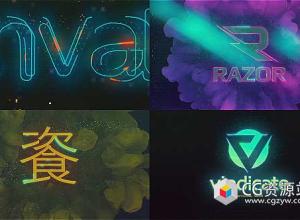 AE模板-高科技数字故障动态科幻电影史诗Logo片头开场Cyberpunk Glitch Logo Reveal