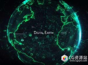 AE模板-酷炫科技感地球科幻文字标题字幕片头开场动画