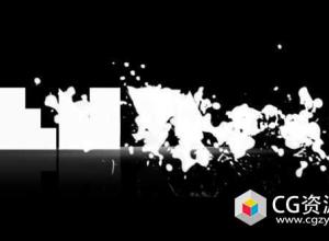 AE模板-牛奶液体流下飞溅logo动画milk-logo-experiment-