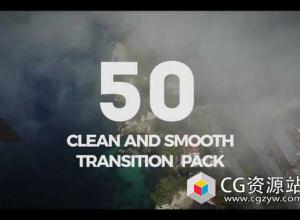 PR模板-50组图形动画预告片电视节目视频转场 50 Clean Transition Pack - Premiere Pro Templates
