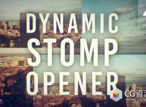 AE模板-快速节奏感动态假期介绍照片幻灯片开场dynamic-stomp-opener
