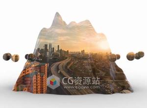 C4D教程-投射视频片段到对象物体中动画效果