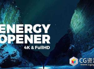 AE模板-4K时尚企业动态快速图片文字标题片头 Energy Opener