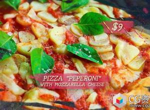 AE模板-美味饮料快餐食品烹饪美食菜单介绍宣传片头 Food Market