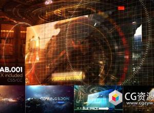 AE模板-未来科幻三维宣传片头科幻太空战宇宙飞船 SKY LAB 001