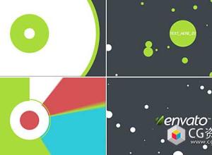 AE模板-扁平化电视节目预告Logo动画 Opening Logo