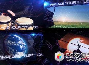 AE模板-抽象科技感Plexus粒子网格线条文字标题电影广告电视节目介绍