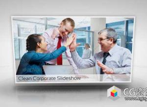 AE模板-简单企业幻灯片图片展示片头 Clean Corporate Slideshow