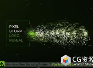 AE模板-像素化史诗电影预告风暴粒子logo标志演绎 pixel-storm-logo-reveal