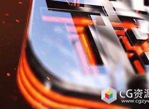 AE模板-电影公司标志三维玻璃质感Logo动画 Glass Fluid Logo Reveal