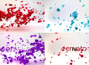 AE模板-鲜花花瓣飞舞汇聚logo标志演绎petals-logo-reveal