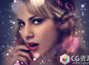 AE模板-粒子照片工具包浪漫唯美粒子婚礼家庭照片相册动画