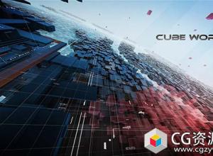 AE模板-E3D科技感三维方块新闻片头栏目包装 CubeWorld