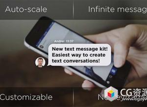 AE模板-文本消息生成器短信对话框气泡动画 Text Message Generator