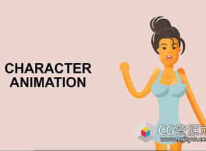 AE模板-卡通女性角色绑定MG动画 Sexy Girl Character Rigged Animation