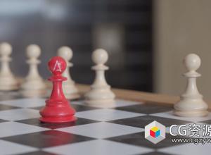 C4D教程-Octane Render国际象棋建模渲染教程Cinema 4D Tutorial - Chess Set in Octane Render