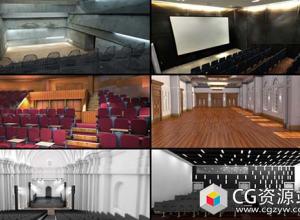 C4D模型预设-室内活动大厅开会场景 The Pixel Lab – Events and Venues Pack For C4D