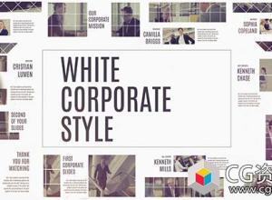 AE模板-图形遮罩公司时间轴宣传片头包装模板 Corporate White