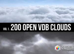 体积云雾模型素材 Open VDB Clouds Vol.1