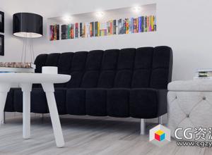 3D客厅家具沙发模型(C4D+C4D VRAY格式)CGAxis Models Volume 78 Furniture VII
