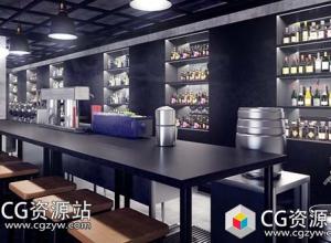 酒吧用具啤酒酒玻璃杯浇注仪器酒桶三维模型的集合(C4D/MAX/FBX/OBJ格式)CGAxis Models Volume 87 Bar Equipment