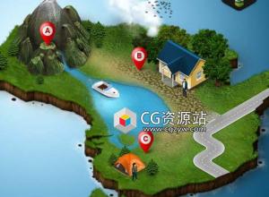 PS插件-三维等距地图生成制作 Graphicriver – 3D Map Generator 2 v1.5.4 – Isometric