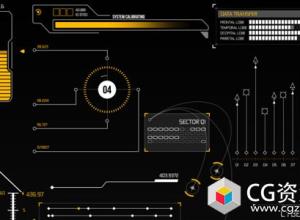 AE模板-25组科技感HUD信息图表元素HUD Infographic Elements