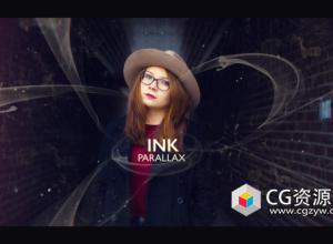 AE模板-电影企业宣传三维墨水视差图片开场 Ink Parallax