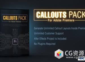 AE/Pr模板-13组科技感指示线介绍说明动画 Callout Line Pack For Premiere