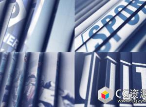 AE模板-E3D制作三维翻转动态转场新闻包装视频片头 Dynamic Powerful Opener