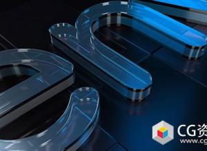 AE模板-三维标志玻璃质感Logo动画 Cool Glass Logo