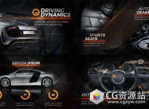 AE模板-暗黑色风格汽车宣传介绍片头 New Black Car Promo