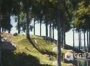 Cinema 4D Octane结合Forester插件创建真实树木草地教程
