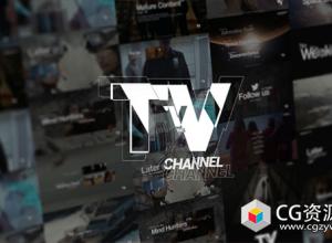 AE模板-现代电视广播图形包栏目包装片头 Modern TV Broadcast Graphics Package