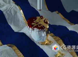 C4D金色流体渲染动画教程 Cinema 4D – Liquid Gold using X-Particles and Octane Tutorial