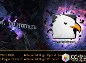 AE模板-E3D插件制作宇宙飞船残骸开场碎片logo片头Spaceship Debris Reveal Logo