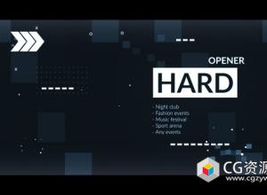 AE模板-动态事件毛刺科技动感视频片头开场 Hard Opener